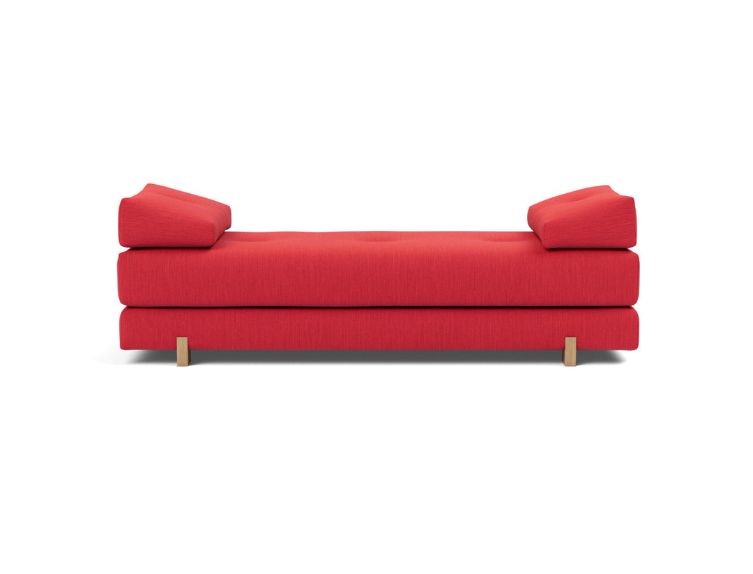 Canapea extensibila Sigmund Oak 160x200 cm, tesatura la alegere #material_511-elegance-red