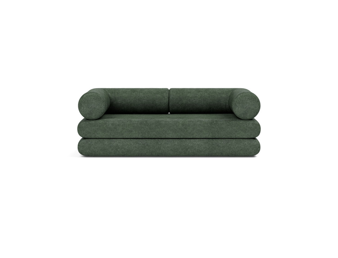 Canapea extensibila Circlus cu brate in forma de L 180x200cm, tesatura la alegere #material_281-avella-pine-green