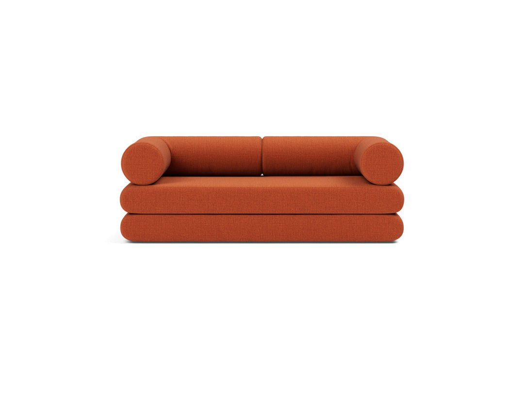 Canapea extensibila Circlus cu brate in forma de L 180x200cm, tesatura la alegere #material_412-esina-rust-orange