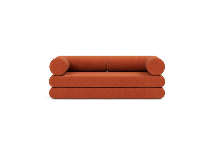 Canapea extensibila Circlus cu brate in forma de L 180x200cm, tesatura la alegere #material_412-esina-rust-orange