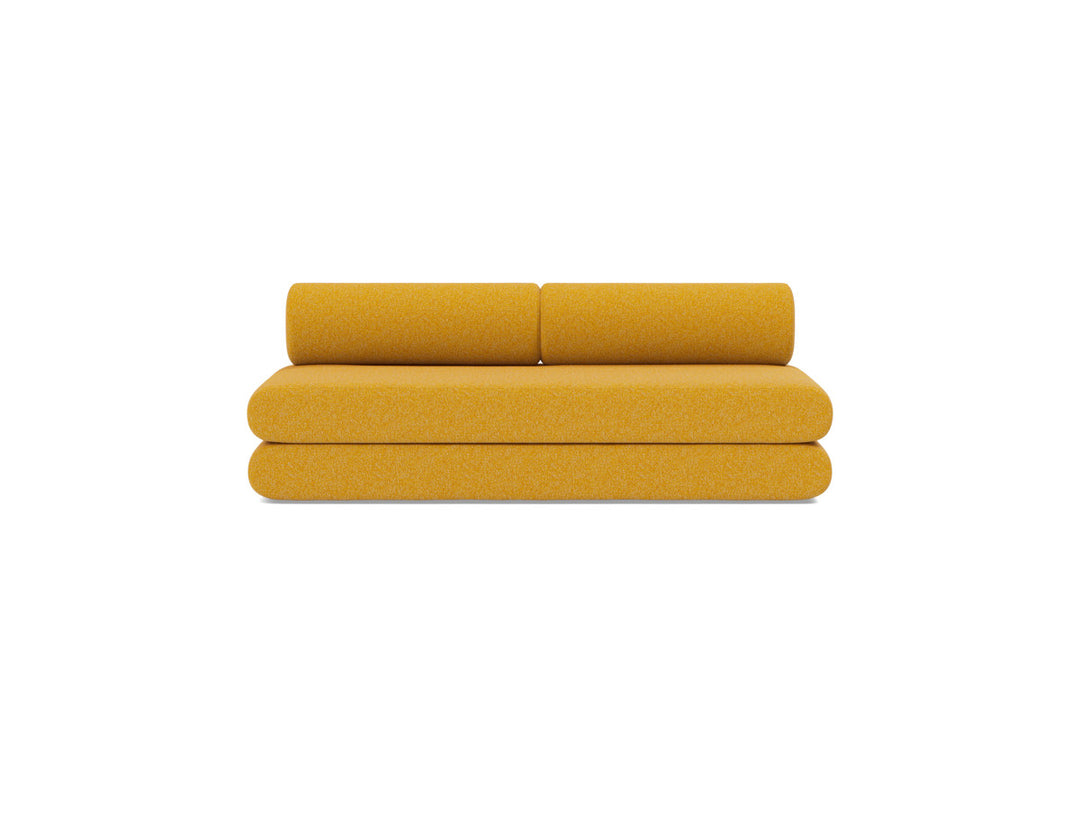 Canapea extensibila Circlus cu perne rotunde 180x200cm, tesatura la alegere #material_536-boucl-ochre