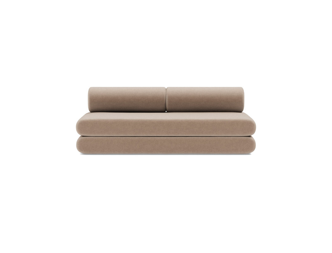 Canapea extensibila Circlus cu perne rotunde 180x200cm, tesatura la alegere #material_417-esina-mocha