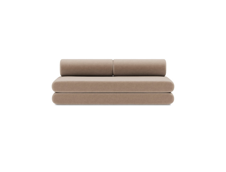 Canapea extensibila Circlus cu perne rotunde 180x200cm, tesatura la alegere #material_417-esina-mocha