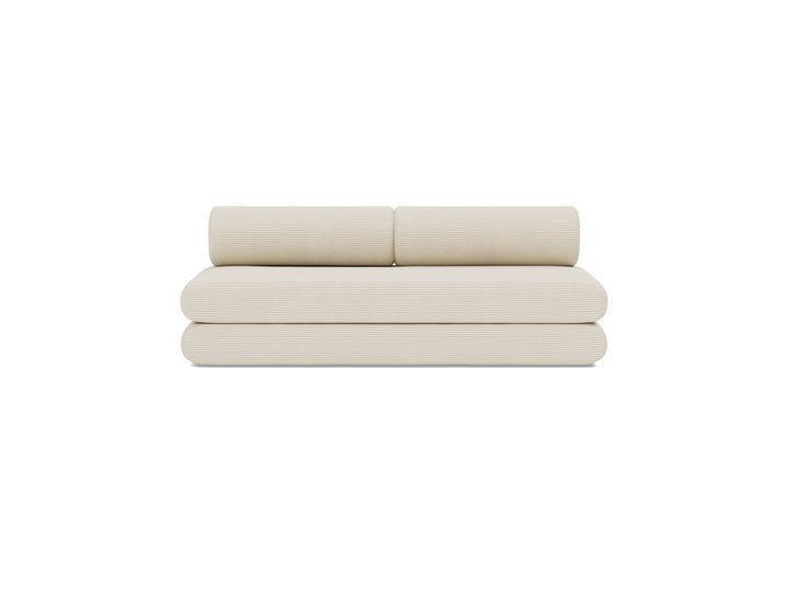 Canapea extensibila Circlus cu perne rotunde 180x200cm, tesatura la alegere #material_594-corduroy-ivory