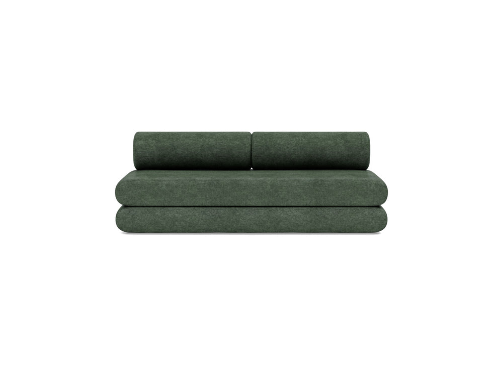 Canapea extensibila Circlus cu perne rotunde 180x200cm, tesatura la alegere #material_281-avella-pine-green