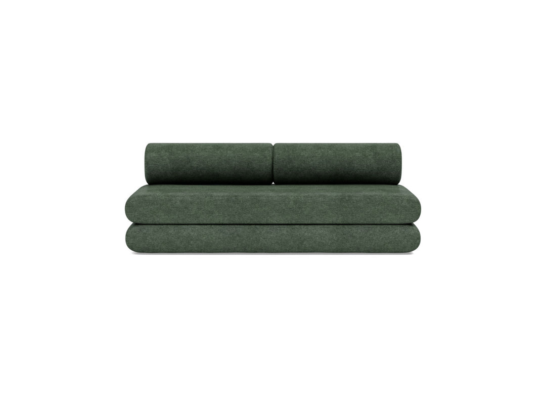 Canapea extensibila Circlus cu perne rotunde 180x200cm, tesatura la alegere #material_281-avella-pine-green