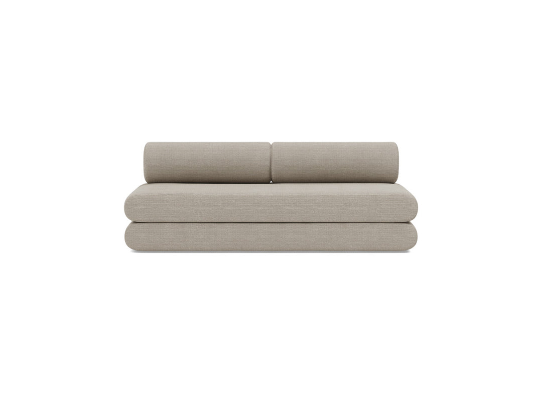 Canapea extensibila Circlus cu perne rotunde 180x200cm, tesatura la alegere #material_579-kenya-gravel