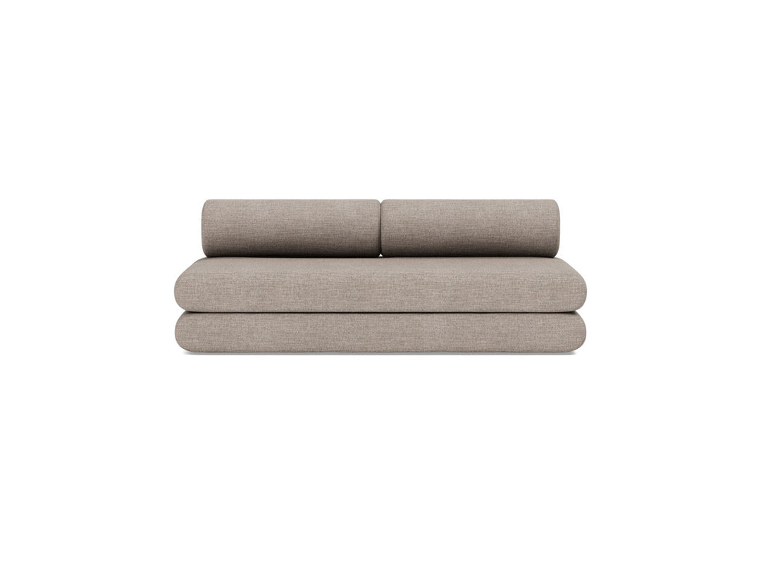 Canapea extensibila Circlus cu perne rotunde 180x200cm, tesatura la alegere #material_472-yuveno-warm-grey