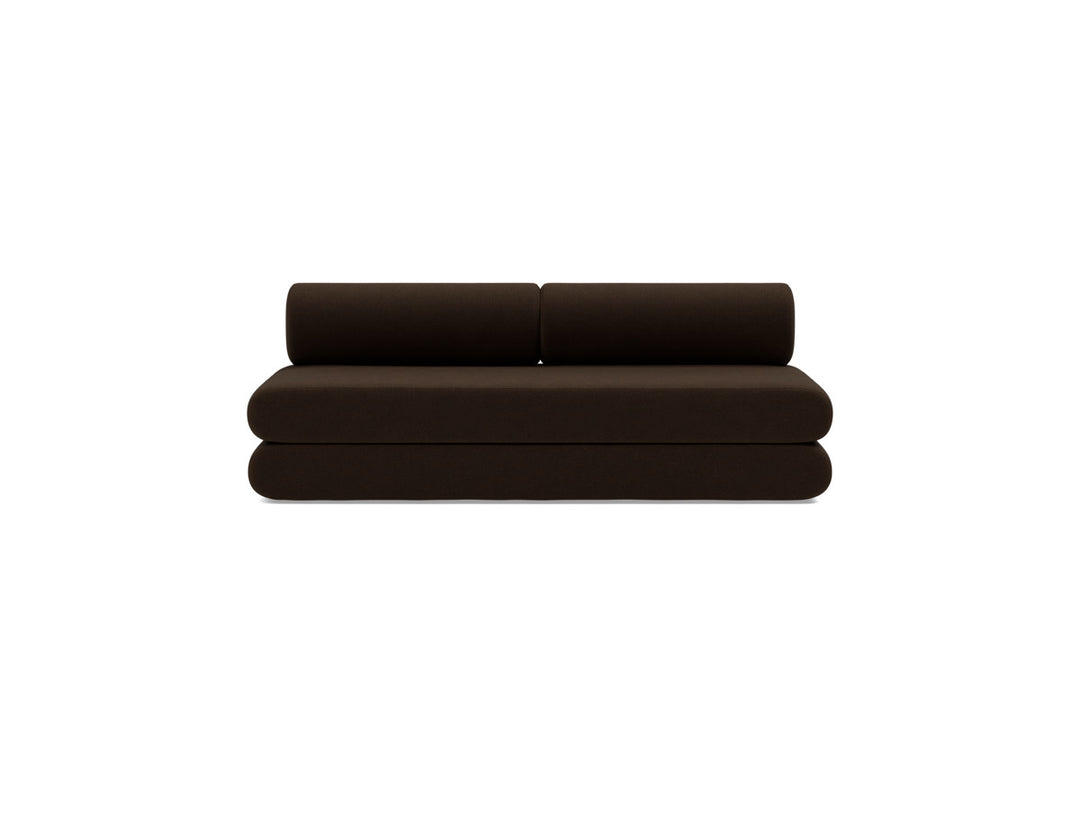 Canapea extensibila Circlus cu perne rotunde 180x200cm, tesatura la alegere #material_358-taura-chocco