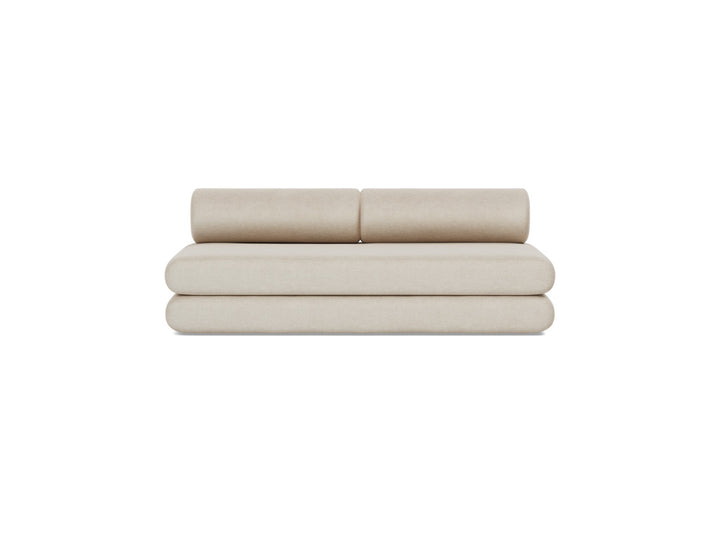 Canapea extensibila Circlus cu perne rotunde 180x200cm, tesatura la alegere #material_586-phobos-latte
