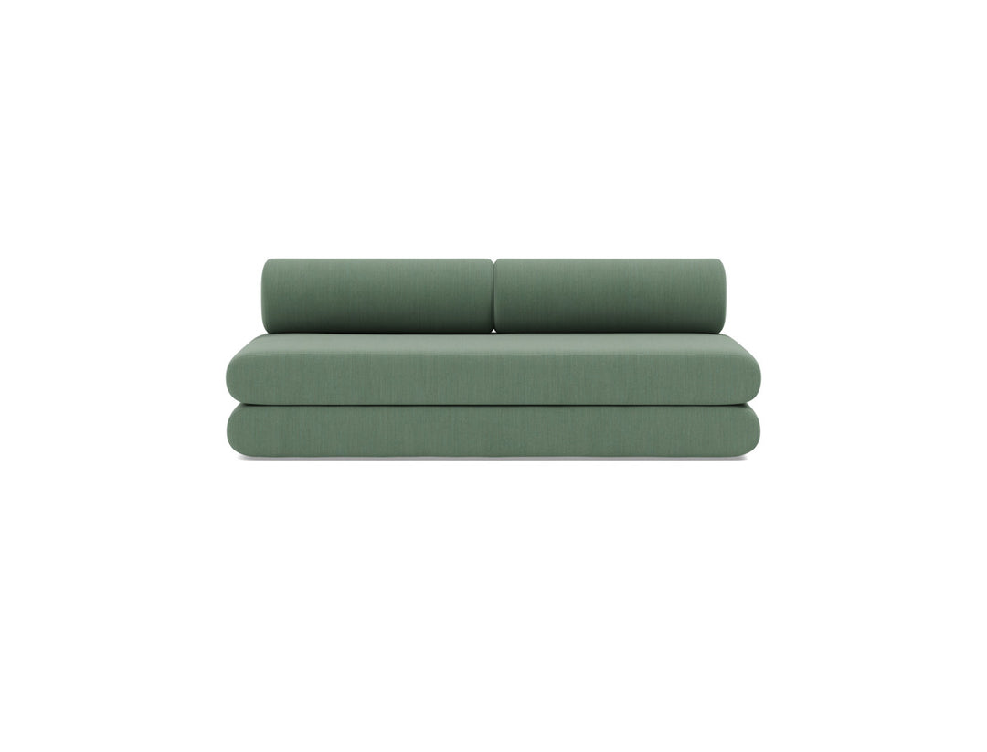 Canapea extensibila Circlus cu perne rotunde 180x200cm, tesatura la alegere #material_518-elegance-green