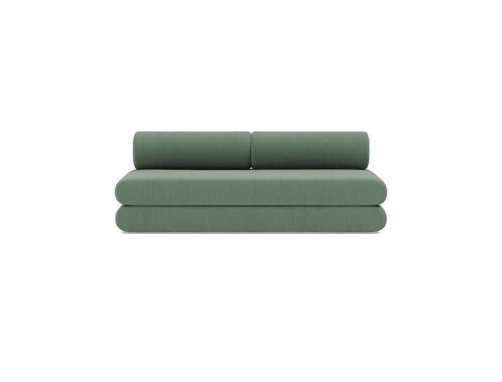 Canapea extensibila Circlus cu perne rotunde 180x200cm, tesatura la alegere #material_518-elegance-green