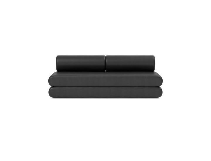 Canapea extensibila Circlus cu perne rotunde 180x200cm, tesatura la alegere #material_550-faunal-black