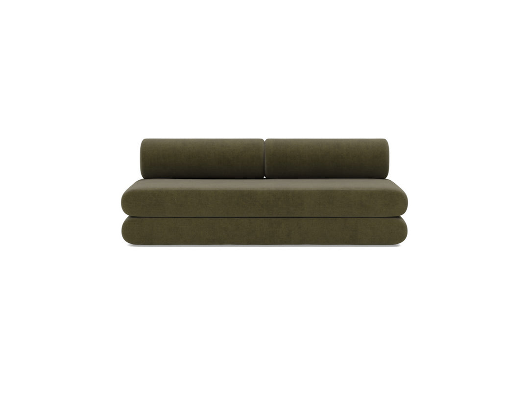Canapea extensibila Circlus cu perne rotunde 180x200cm, tesatura la alegere #material_316-cordufine-pine-green