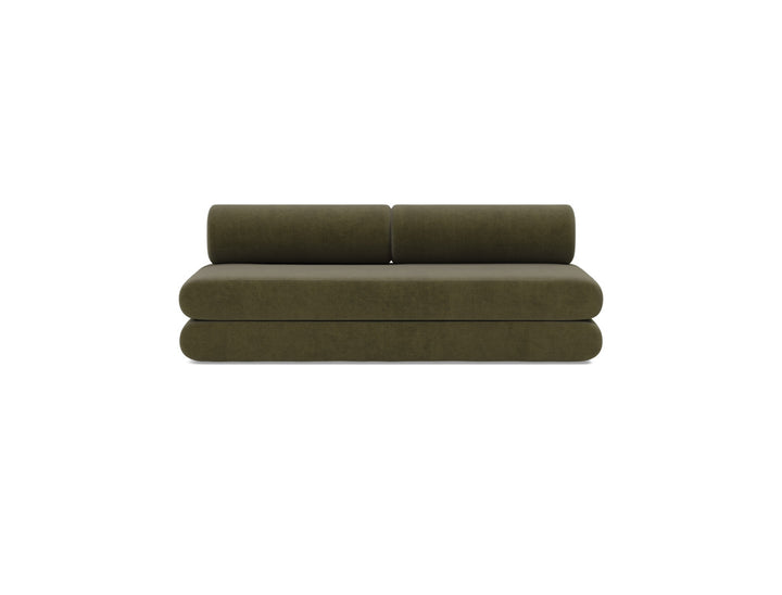 Canapea extensibila Circlus cu perne rotunde 180x200cm, tesatura la alegere #material_316-cordufine-pine-green