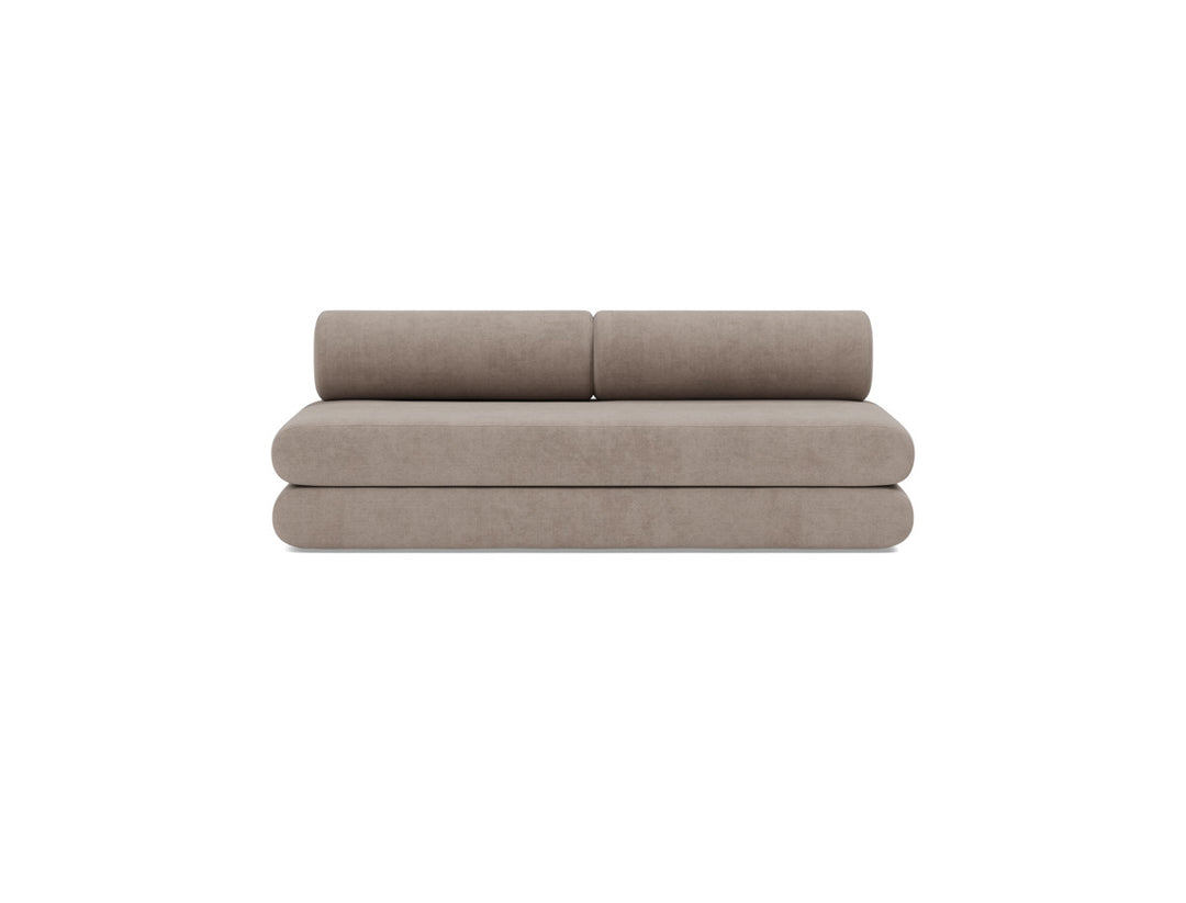 Canapea extensibila Circlus cu perne rotunde 180x200cm, tesatura la alegere #material_318-cordufine-beige