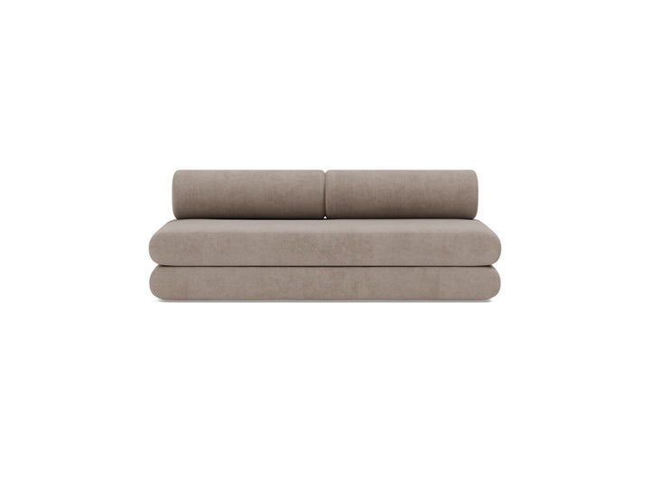 Canapea extensibila Circlus cu perne rotunde 180x200cm, tesatura la alegere #material_318-cordufine-beige