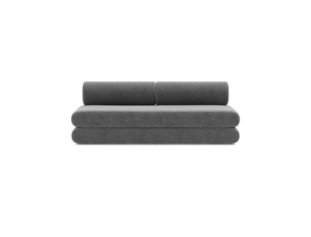 Canapea extensibila Circlus cu perne rotunde 180x200cm, tesatura la alegere #material_563-twist-charcoal