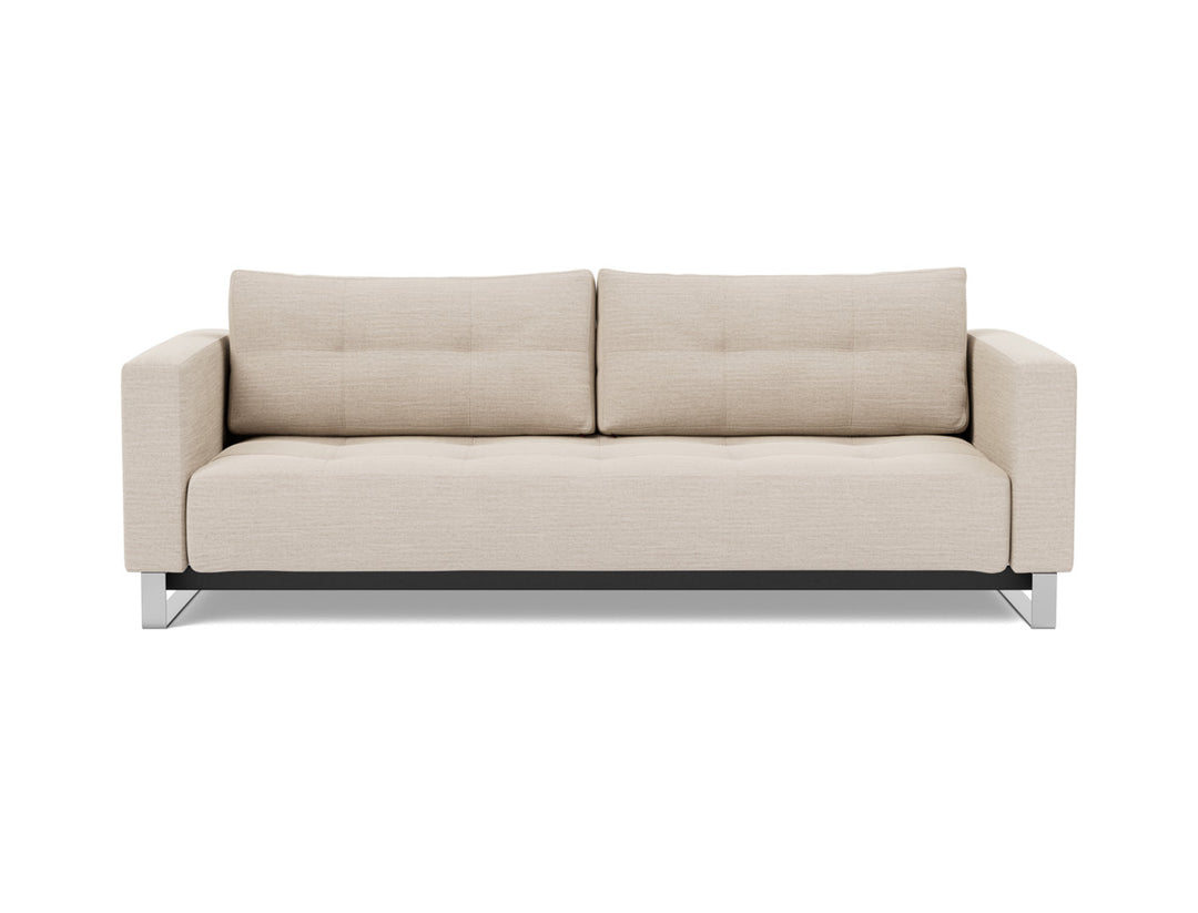 Canapea extensibila Cassius D.E.L. 155x200cm, tesatura la alegere #material_612-blida-sand-grey