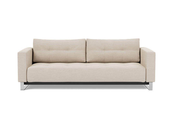 Canapea extensibila Cassius D.E.L. 155x200cm, tesatura la alegere #material_612-blida-sand-grey