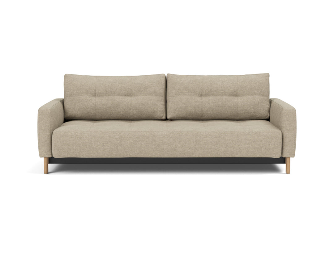 Canapea extensibila Pyxis D.E.L. 155x200cm, tesatura la alegere #material_356-taura-sand