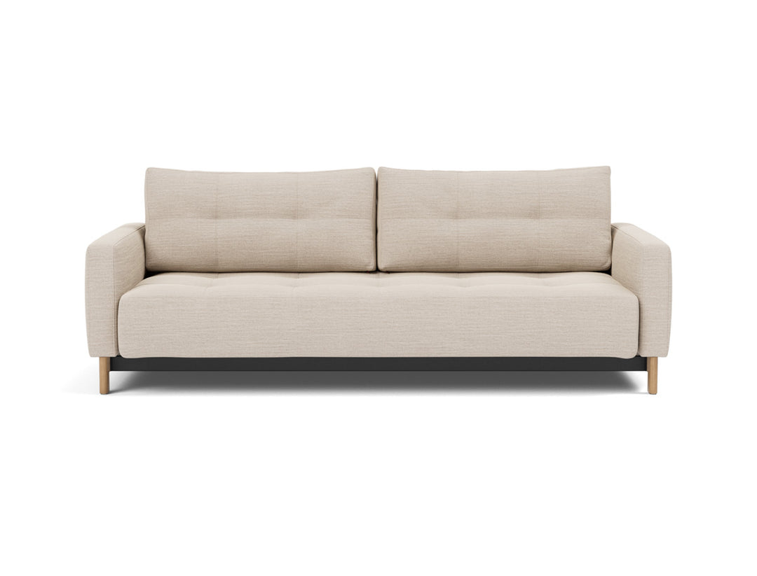 Canapea extensibila Pyxis D.E.L. 155x200cm, tesatura la alegere #material_612-blida-sand-grey