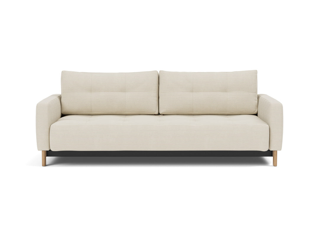 Canapea extensibila Pyxis D.E.L. 155x200cm, tesatura la alegere #material_594-corduroy-ivory