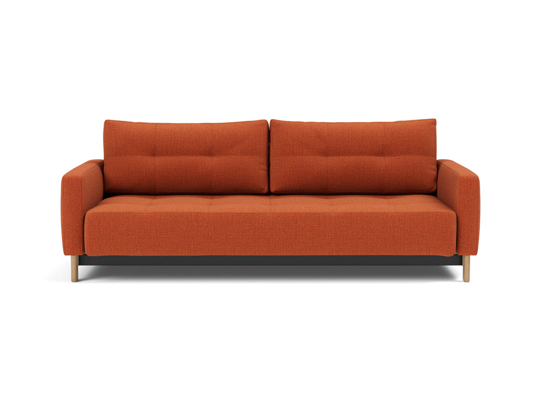 Canapea extensibila Pyxis D.E.L. 155x200cm, tesatura la alegere #material_412-esina-rust-orange