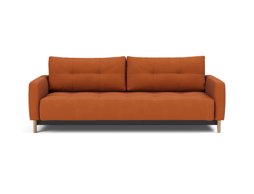 Canapea extensibila Pyxis D.E.L. 155x200cm, tesatura la alegere #material_595-corduroy-burnt-orange