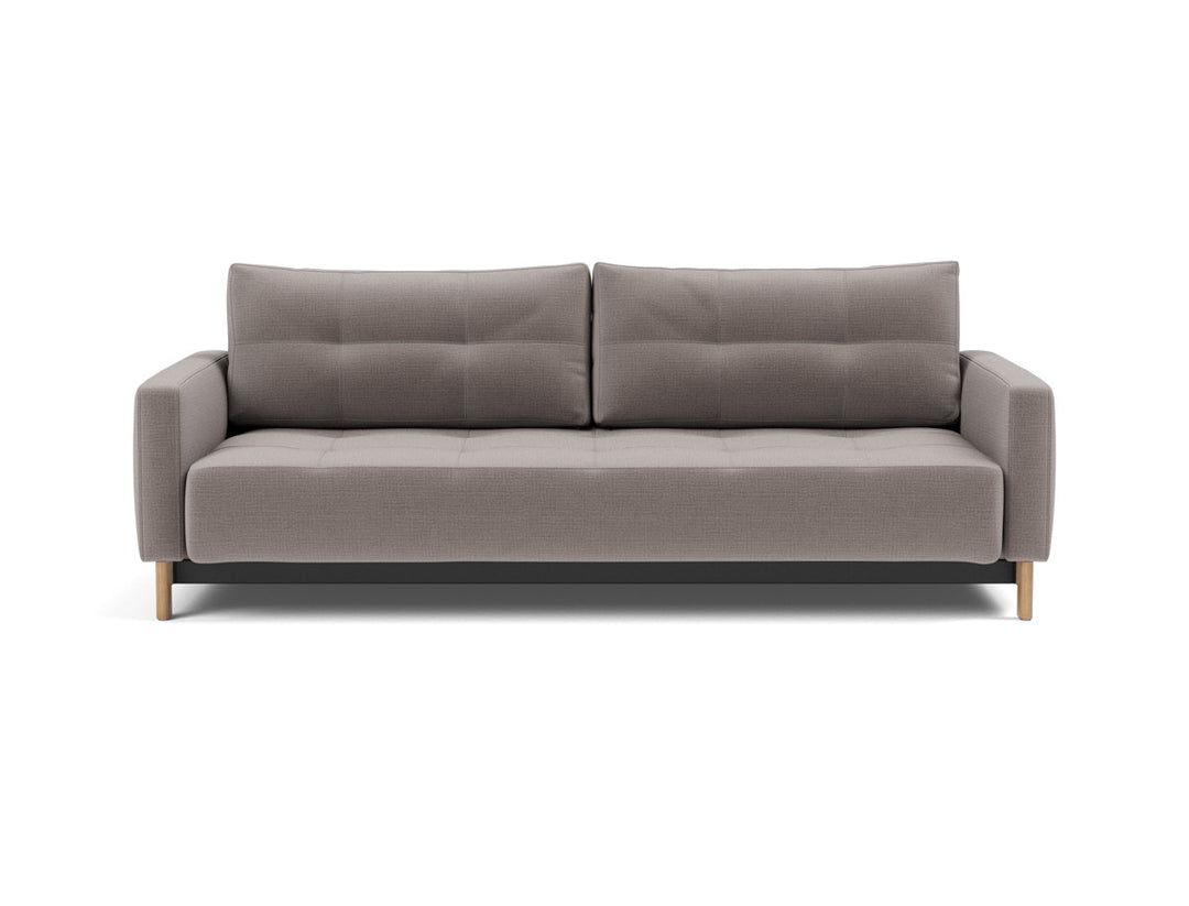 Canapea extensibila Pyxis D.E.L. 155x200cm, tesatura la alegere #material_418-esina-truffle