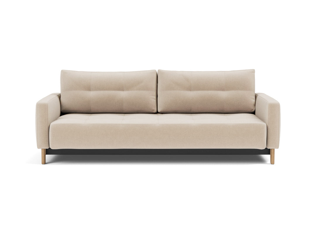Canapea extensibila Pyxis D.E.L. 155x200cm, tesatura la alegere #material_410-esina-almond
