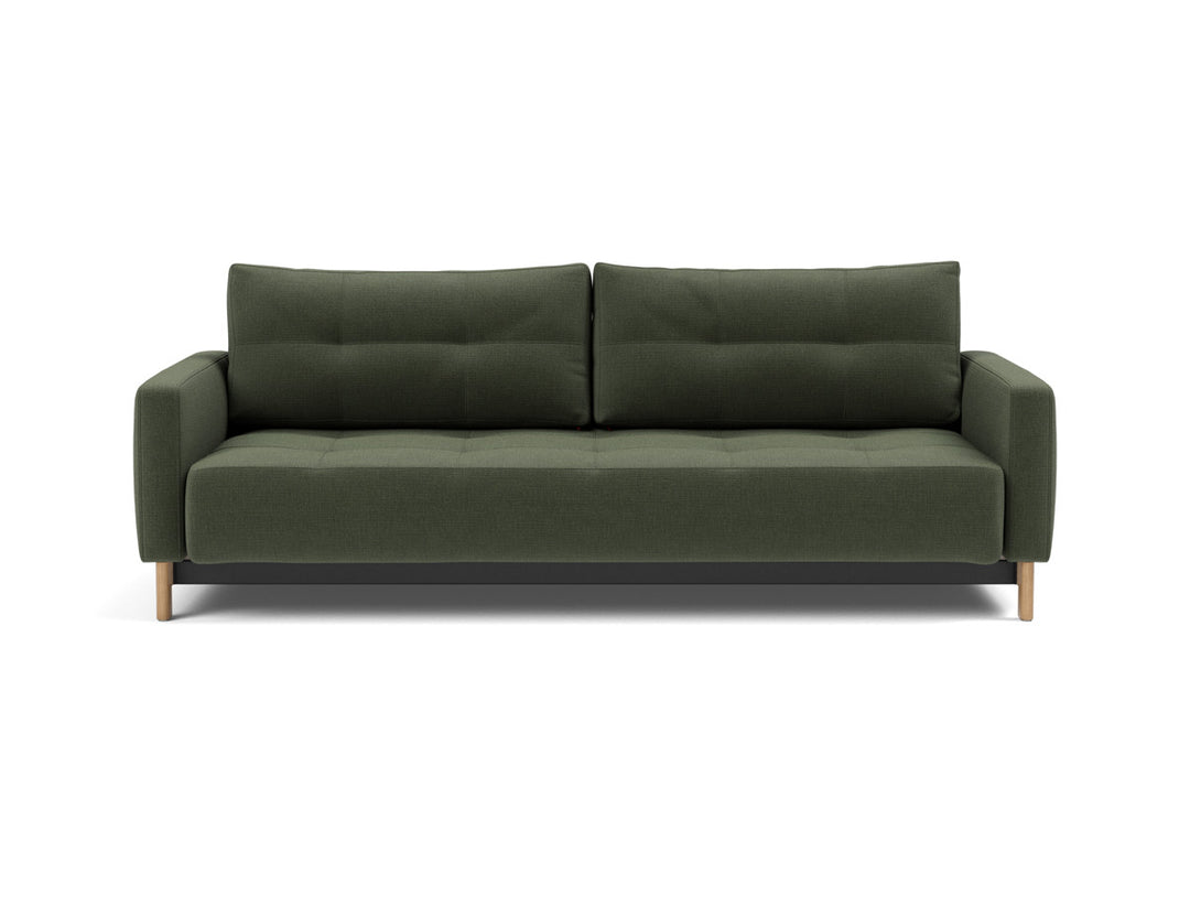 Canapea extensibila Pyxis D.E.L. 155x200cm, tesatura la alegere #material_413-esina-olive-green