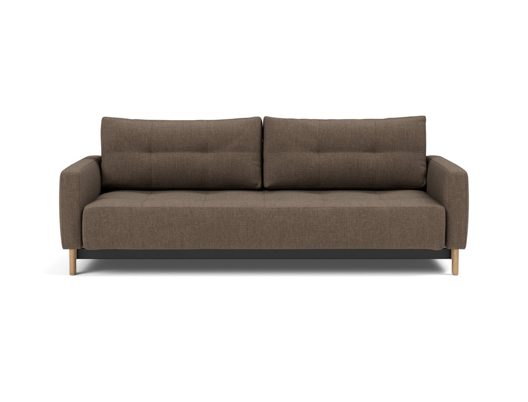 Canapea extensibila Pyxis D.E.L. 155x200cm, tesatura la alegere #material_411-esina-cedar-brown