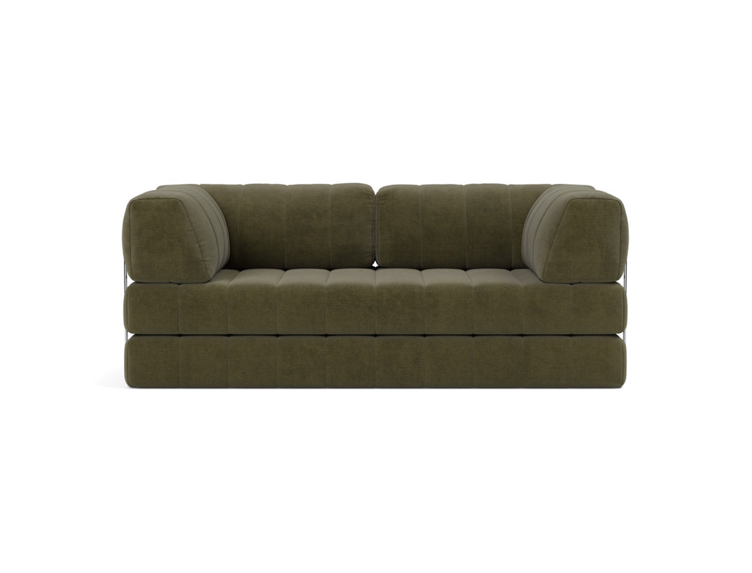 Canapea extensibila CozyPad cu brate 208x208cm, tesatura la alegere #material_316-cordufine-pine-green