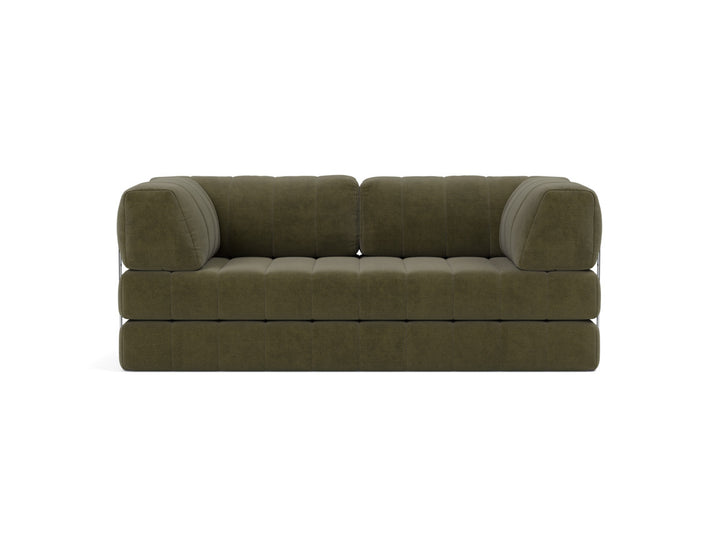 Canapea extensibila CozyPad cu brate 208x208cm, tesatura la alegere #material_316-cordufine-pine-green