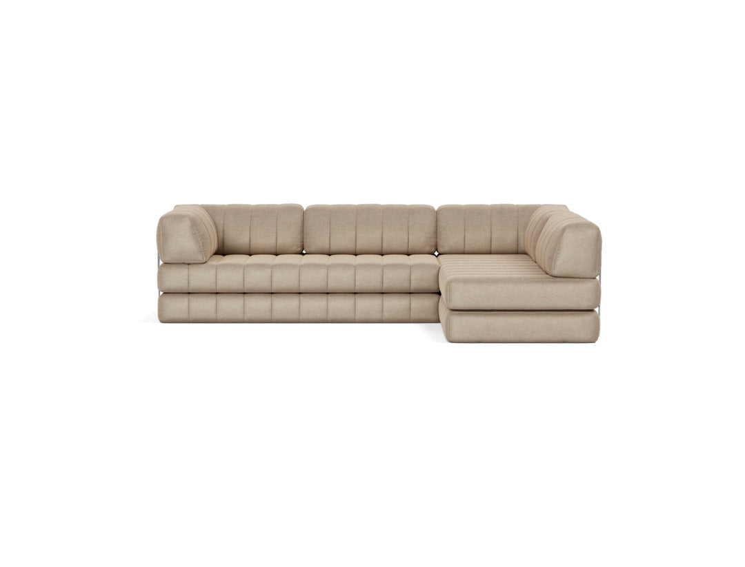 Canapea extensibila cu sezlong CozyPad L-Shape 312x208cm, tesatura la alegere #material_587-phobos-mocha