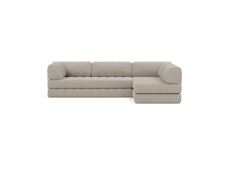 Canapea extensibila cu sezlong CozyPad L-Shape 312x208cm, tesatura la alegere #material_579-kenya-gravel