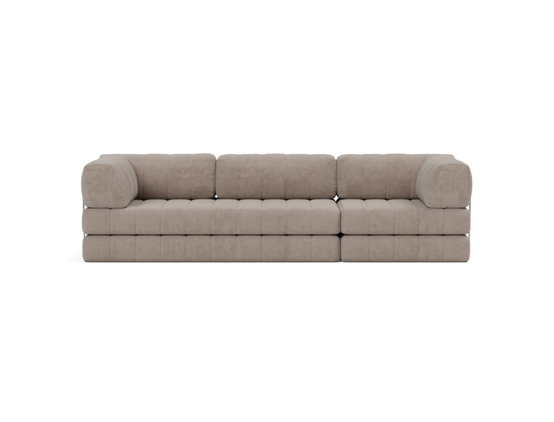 Canapea extensibila CozyPad Grand cu brate 312cm, tesatura la alegere #material_318-cordufine-beige