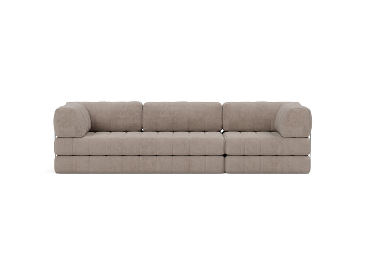 Canapea extensibila CozyPad Grand cu brate 312cm, tesatura la alegere #material_318-cordufine-beige