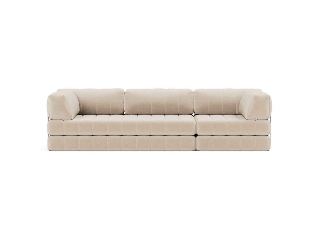Canapea extensibila CozyPad Grand cu brate 312cm, tesatura la alegere #material_410-esina-almond