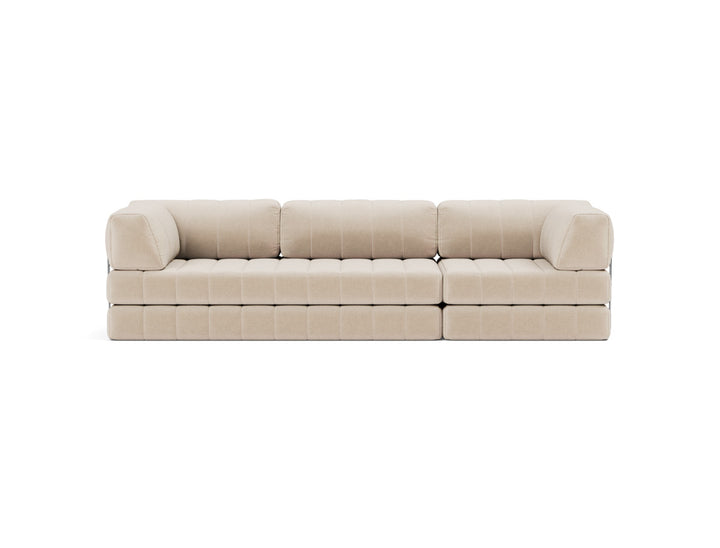 Canapea extensibila CozyPad Grand cu brate 312cm, tesatura la alegere #material_410-esina-almond