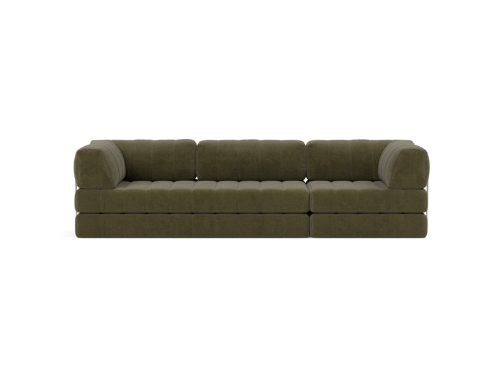 Canapea extensibila CozyPad Grand cu brate 312cm, tesatura la alegere #material_316-cordufine-pine-green