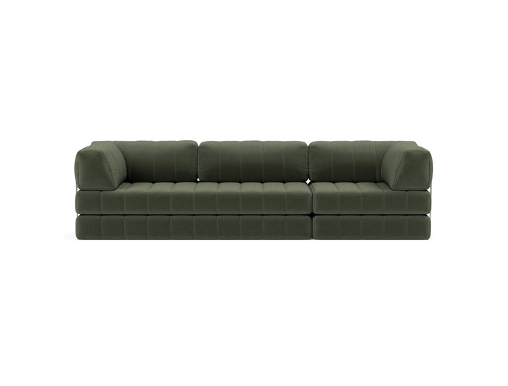 Canapea extensibila CozyPad Grand cu brate 312cm, tesatura la alegere #material_413-esina-olive-green
