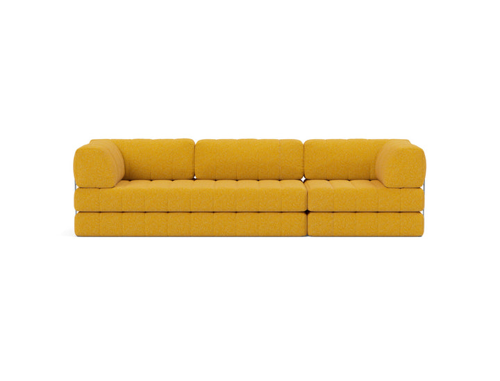 Canapea extensibila CozyPad Grand cu brate 312cm, tesatura la alegere #material_536-boucl-ochre