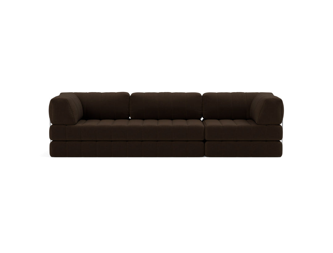 Canapea extensibila CozyPad Grand cu brate 312cm, tesatura la alegere #material_358-taura-chocco