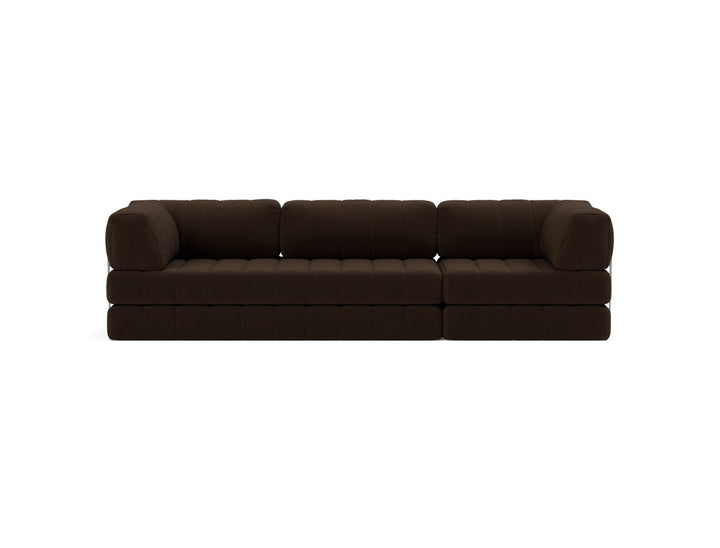 Canapea extensibila CozyPad Grand cu brate 312cm, tesatura la alegere #material_358-taura-chocco