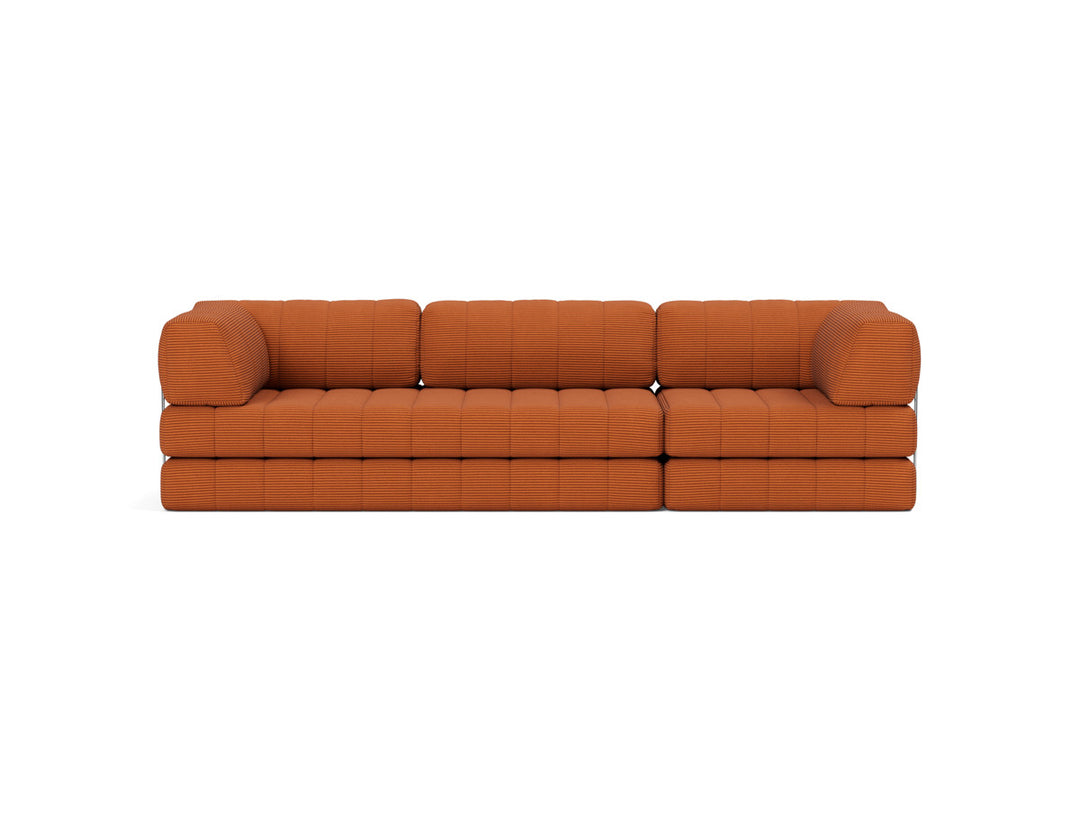 Canapea extensibila CozyPad Grand cu brate 312cm, tesatura la alegere #material_595-corduroy-burnt-orange