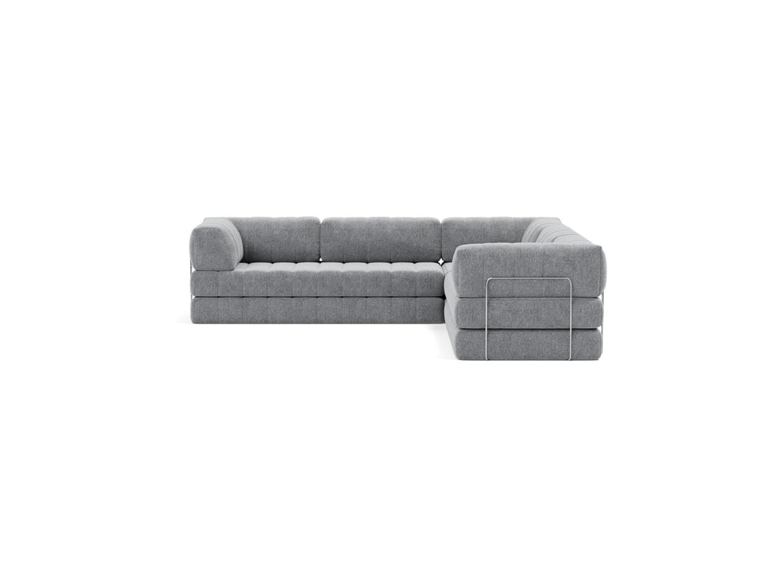 Canapea extensibila de colt CozyPad cu brate 312x312cm, tesatura la alegere #material_565-twist-granite