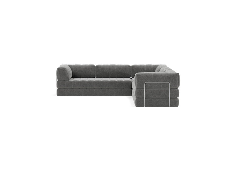 Canapea extensibila de colt CozyPad cu brate 312x312cm, tesatura la alegere #material_563-twist-charcoal