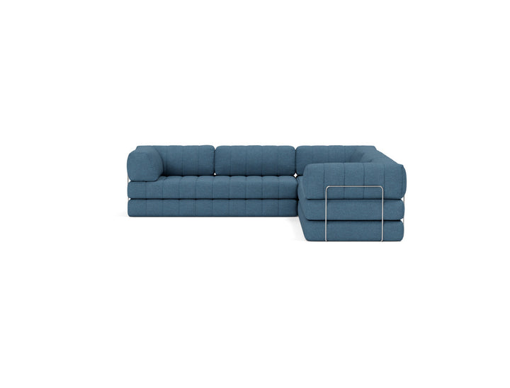 Canapea extensibila de colt CozyPad cu brate 312x312cm, tesatura la alegere #material_302-weda-blue
